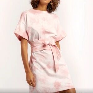 Rebecca Minkhoff Marta T-shirt Dress, Pink tie dye, EUC